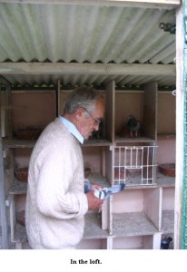 Ron Sampford in the loft